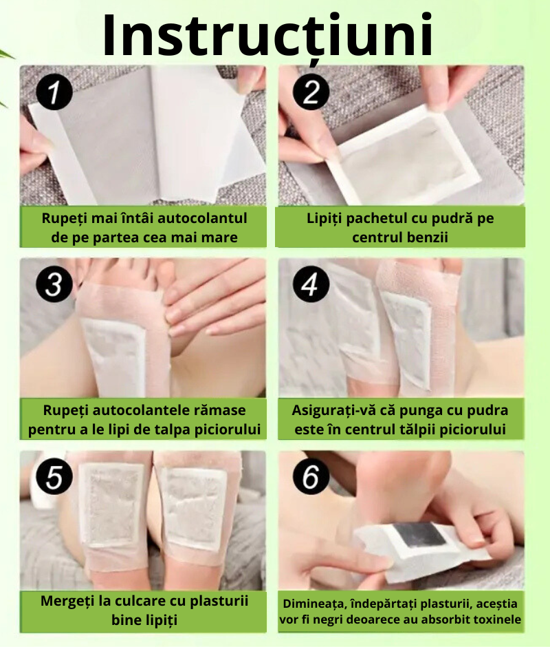 Plasturi pentru detoxifierea corpului (10 BUCATI)